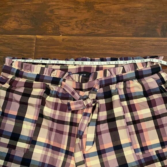 Torrid Plaid Paper Bag Front Tie Shorts Casual Boho Contemporary Size 1X NEW - Picture 9 of 14